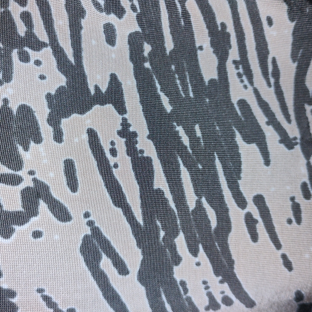 Cream and Brown Graphic Short Sleeve Blouse - Picture 7 of 7